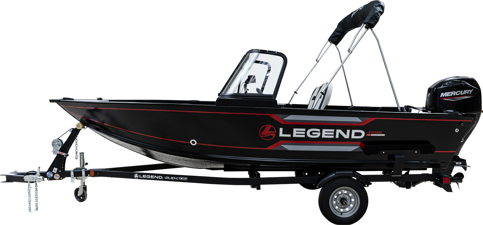 2027 Legend R16, side profile on trailer