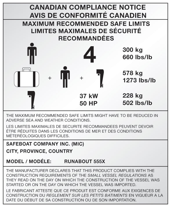 Sample image of a Canadian Compliance Notice