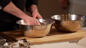 bowl of flour and semolina