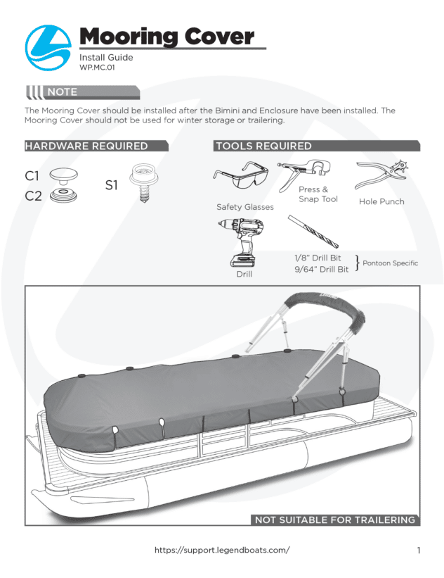 Mooring Cover Installation Guide Guides Legend Boats