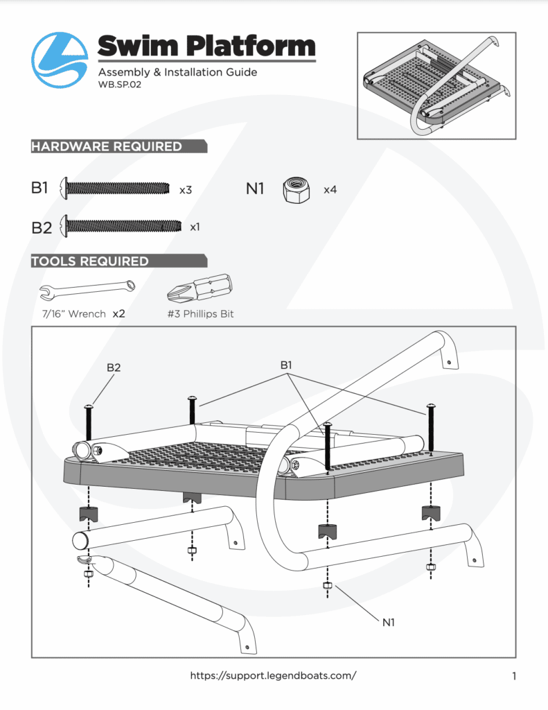Swim Platform Assembly and Installation Guide Guides Legend Boats