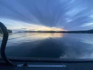 Un endroit magnifique dans une zone de pêche de l'Ontario, vu d'un bateau de pêche Legend en aluminium.