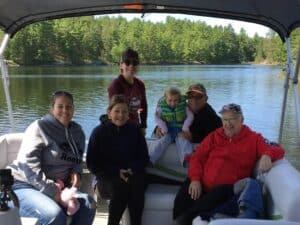 Emily's grandmother on the water for the first time in 20 years