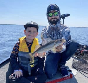 Kenny Duplessis and his son enjoying some fishing