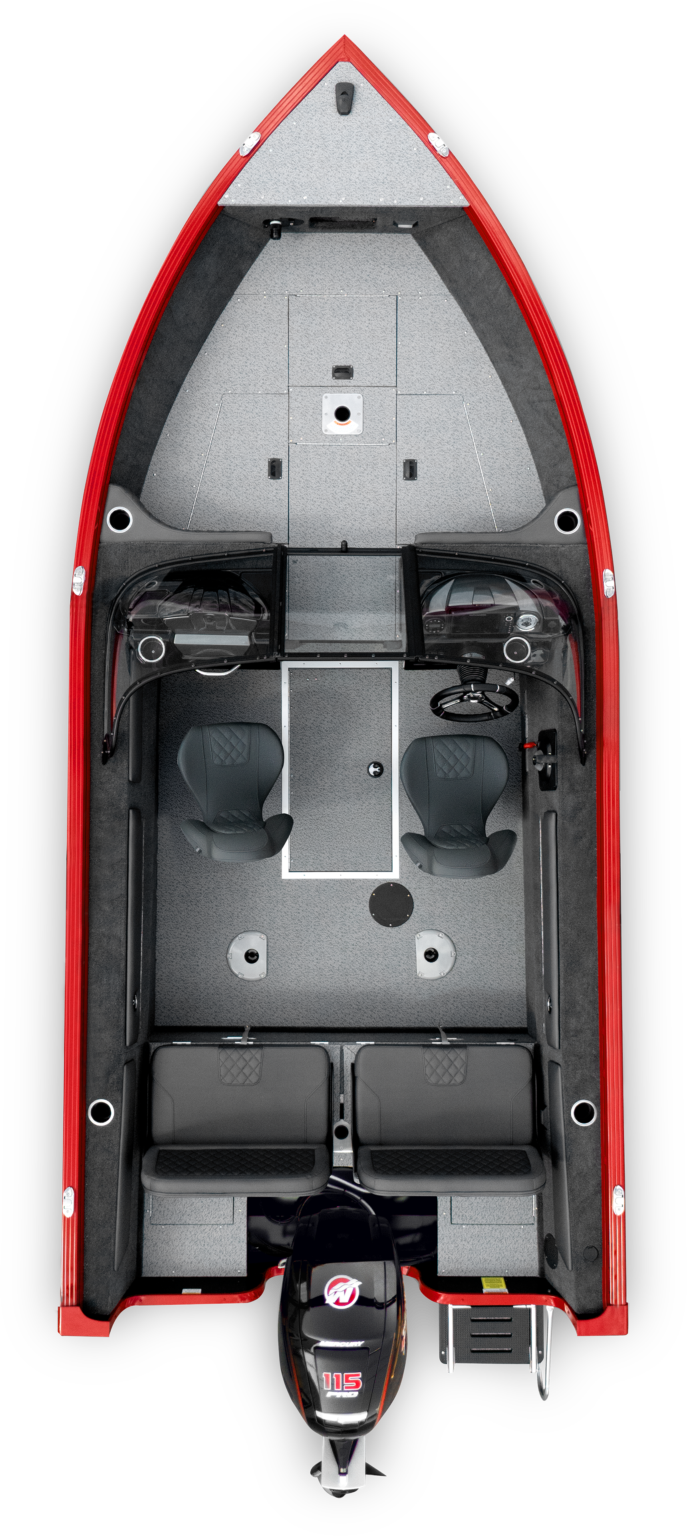 Overhead photo of 18 xt black / chilli pepper red