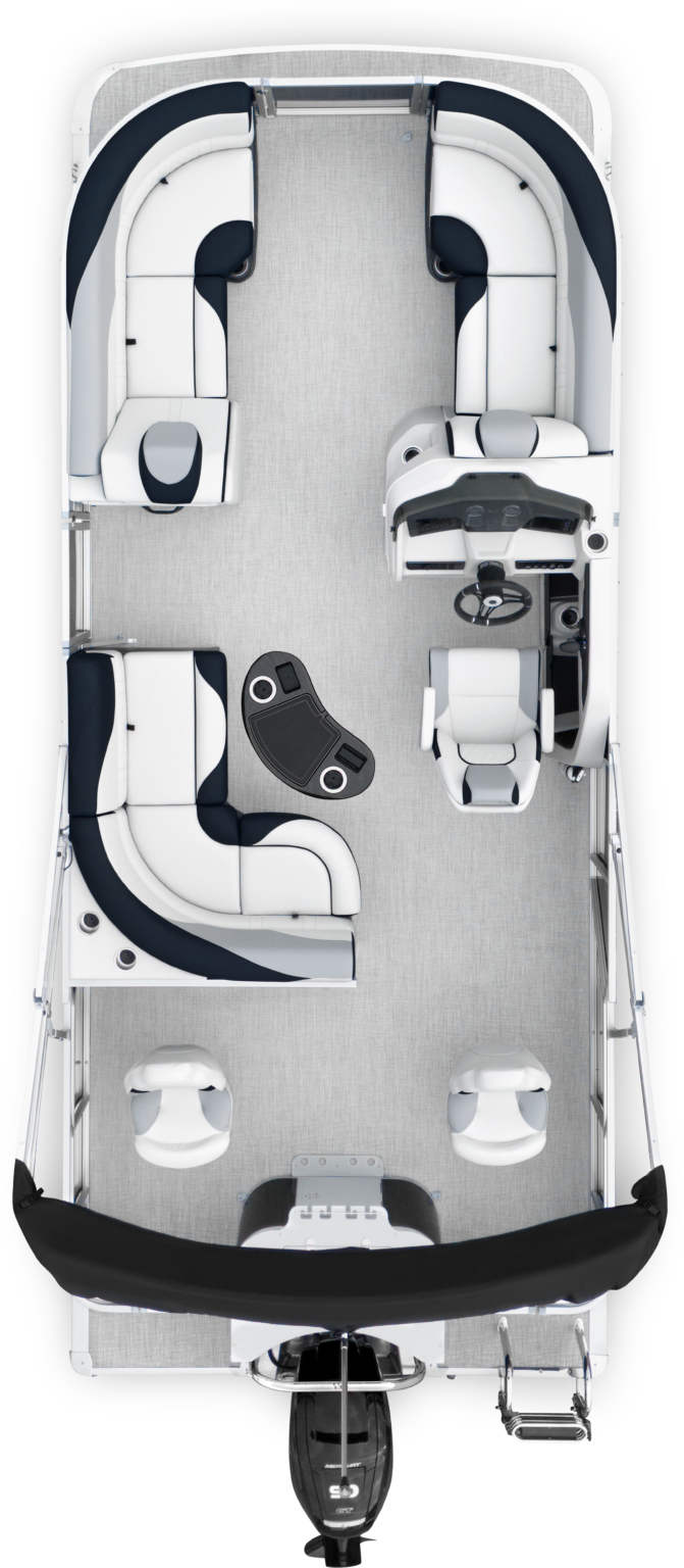Overhead photo of q 21 rf white metallic sport