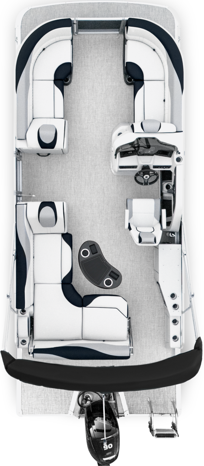 Overhead photo of q 21 rss white metallic