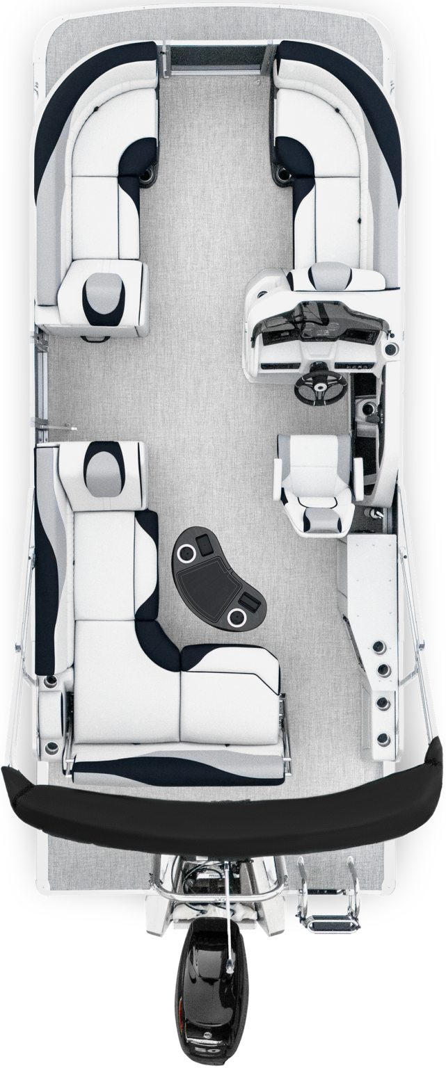 Overhead photo of q 21 rss white metallic sport