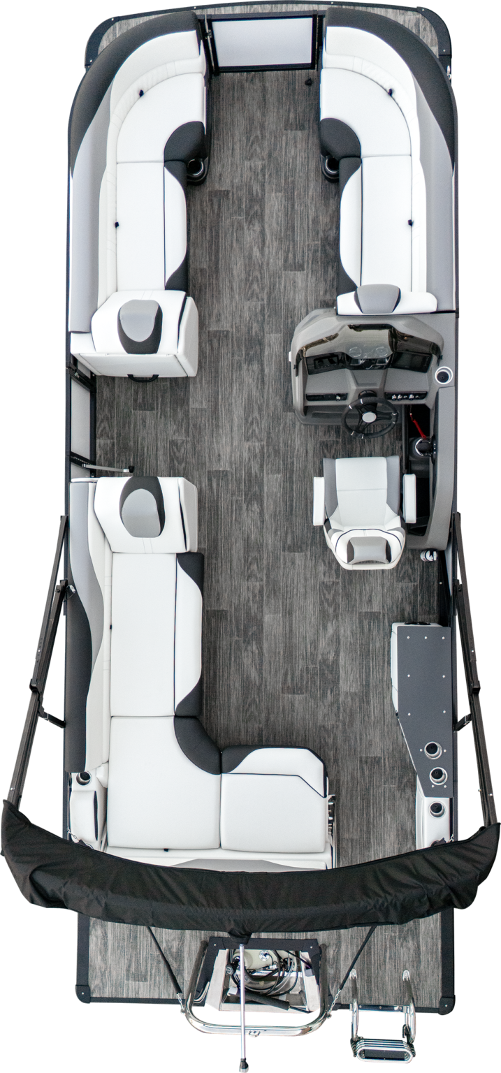 Overhead photo of vetta kuuma 23 rs white flake matte / black matte sport