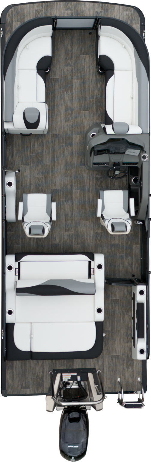 Overhead photo of vetta kuuma 23 crl white flake matte / black matte sport