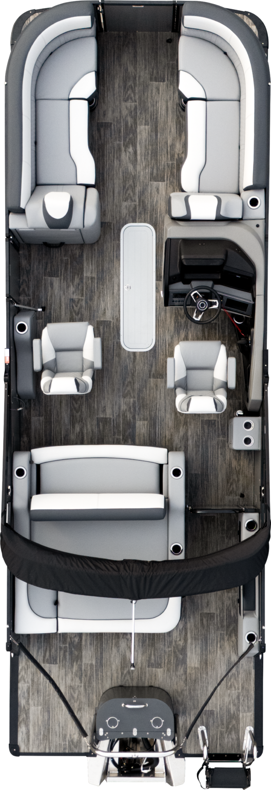 Overhead photo of vetta levata 23 crl white / charcoal