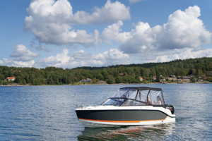 Legend Boats - boat with full top